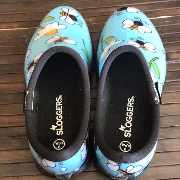 🚨B2G1 New SLOGGERS Blue Bee & Daisy Waterproof Rain/Weather Booties - Picture 5 of 7